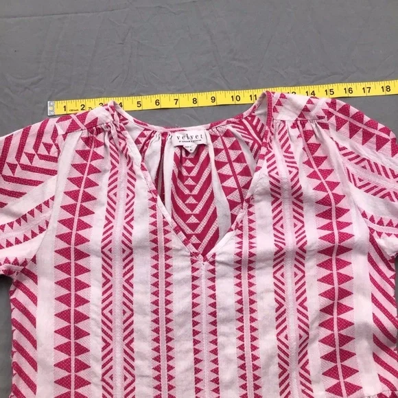 Velvet by Graham & Spencer Madelina Pink and white Mini Dress - Picture 9 of 13